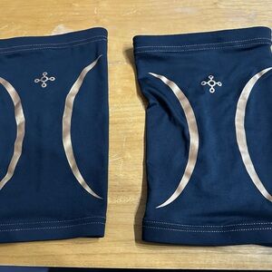 Black and Gold Compression Knee Sleeves